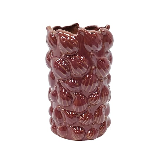 10.25" Burgundy Ceramic Vase by Ashland®